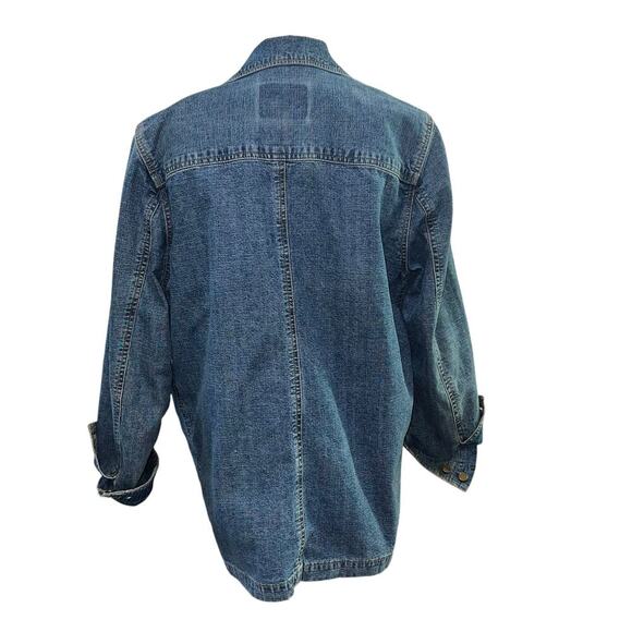 Vintage Ralph Lauren Jeans Co Denim Car Chore Barn Coat Field Jacket Y2K MED - Picture 2 of 10
